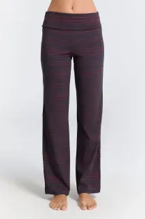 Hose mit Umschlagbund geometrisches Muster tibetrot/navy