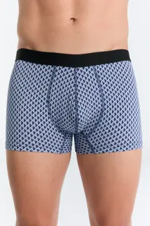 Herren Trunkshorts blaugemustert geowelle
