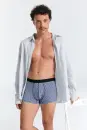 Herren Trunkshorts blaugemustert geowelle