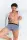 Herren Trunkshorts blaugemustert geowelle