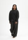 Damen Rippstrick-Pullover ADAH schwarz