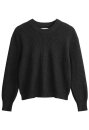 Damen Rippstrick-Pullover ADAH schwarz