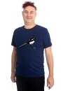 Männershirt Kenia Fair Trade Elster medieval blue