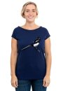 Frauen Raglan Shirt Kenia Elster medieval blue
