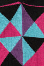 D/H-Socke schwarz-türkis-purple 45-46