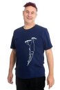 Männershirt Kenia Fair Trade Schafgarbe medieval blue