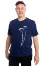 Männershirt Kenia Fair Trade Schafgarbe medieval blue