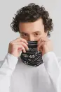 Loop-Schal Bio-Jersey schwarz-weiß-geometrisch