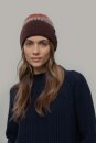 Unisex Rippstrick Beanie recyceltes Kaschmir orange canella
