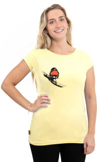 Frauen Raglan Shirt Kenia Rotkehlchen gelb