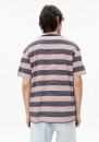 T-Shirt Maarkos Multi Stripes tinted navy-oatmilk