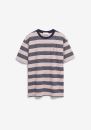 T-Shirt Maarkos Multi Stripes tinted navy-oatmilk