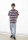 T-Shirt Maarkos Multi Stripes tinted navy-oatmilk
