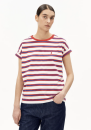 T-Shirt Idaara Stripe light oatmilk-mars red-dynamo blue