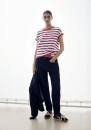 T-Shirt Idaara Stripe light oatmilk-mars red-dynamo blue