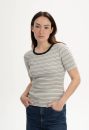 Geripptes T-Shirt JASLEEN dusty green gestreift