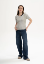 Geripptes T-Shirt JASLEEN dusty green gestreift