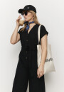 Jumpsuit DIANELLA aus Leinen-Viskose-Mix black
