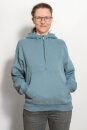 Womens Half Zip Hoodie sueded blue dusk