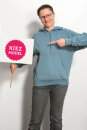 Womens Half Zip Hoodie sueded blue dusk