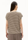 Gestreiftes T-Shirt aus Slub Jersey sand stone-dried palm
