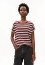 T-Shirt Idaara Stripe velvet red-soft blue-undyed