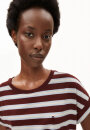 T-Shirt Idaara Stripe velvet red-soft blue-undyed