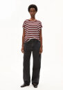 T-Shirt Idaara Stripe velvet red-soft blue-undyed