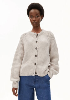 Rib Knit Cardigan aus Bio-Baumwoll-Wolle-Mix honey melange