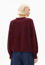 Rippstrickpullover aus Bio-Baumwoll-Wolle-Mix velvet red