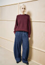 Rippstrickpullover aus Bio-Baumwoll-Wolle-Mix velvet red
