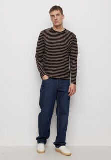 Männer Longsleeve MACA STRIPES vintage brown