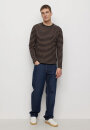 Männer Longsleeve MACA STRIPES vintage brown