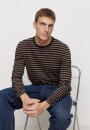 Männer Longsleeve MACA STRIPES vintage brown