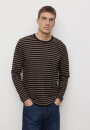 Männer Longsleeve MACA STRIPES vintage brown