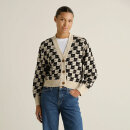 Cardigan Kanan Pepita Cats oat white