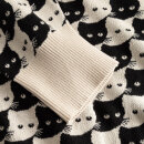 Cardigan Kanan Pepita Cats oat white