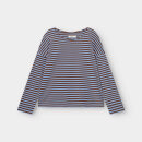 Longsleeve Humledal Stripes cappuccino brown-cornflower blue