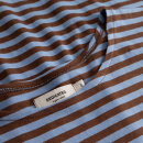 Longsleeve Humledal Stripes cappuccino brown-cornflower blue