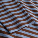 Longsleeve Humledal Stripes cappuccino brown-cornflower blue