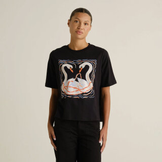 T-Shirt Vadstena Painted Swan black