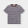 T-Shirt Stockholm Stripes cappuccino brown-cornflower blue