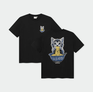 T-Shirt Stockholm Cat And Noodles black