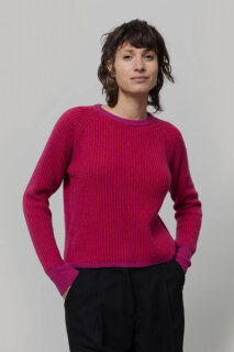 Strickpullover Emilia recyceltes Kaschmir pink-red