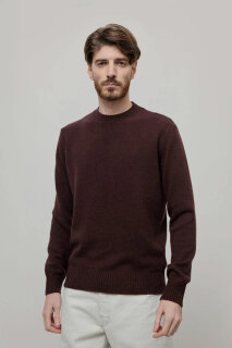 Strickpullover Ferruccio recycelte Wolle brown caffé