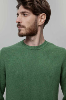 Strickpullover Romeo aus recyceltem Kaschmir green bietola