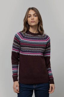 Strickpullover Marina aus recycelter Wolle brown caffé