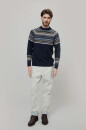 Strickpullover Armando recycelte Wolle blue mora