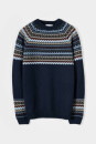 Strickpullover Armando recycelte Wolle blue mora